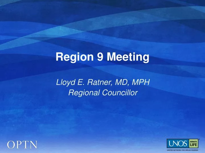 region 9 meeting