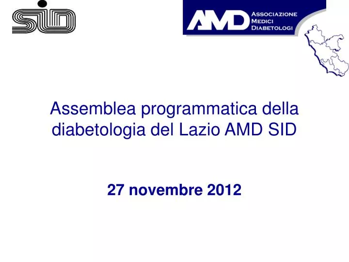 assemblea programmatica della diabetologia del lazio amd sid