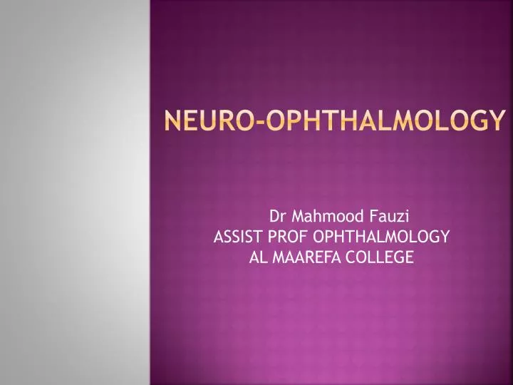 neuro ophthalmology