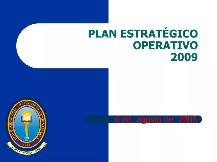 plan estrat gico operativo 2009