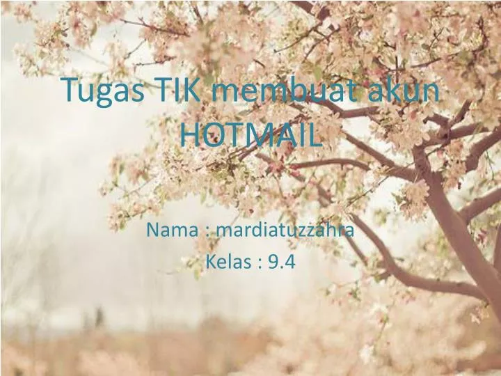 tugas tik membuat akun hotmail