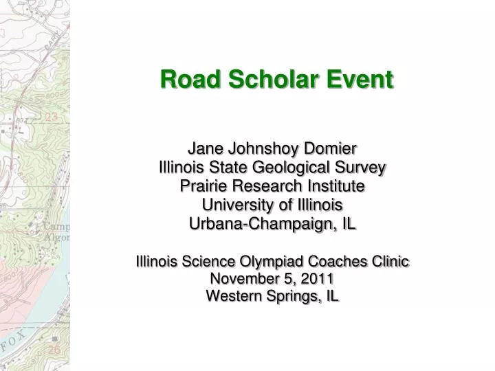 road scholar event