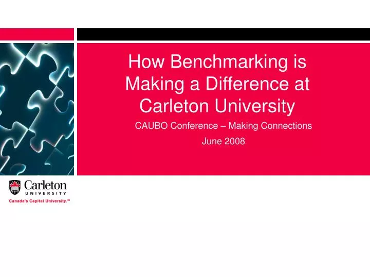 how benchmarking is making a difference at carleton university