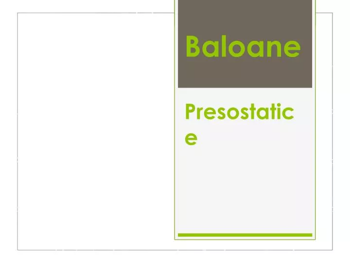 baloane presostatice