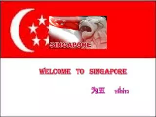 welcome to singapore