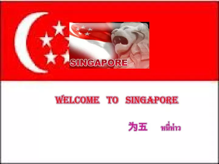 welcome to singapore