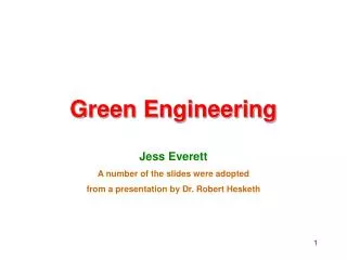 Green Engineering