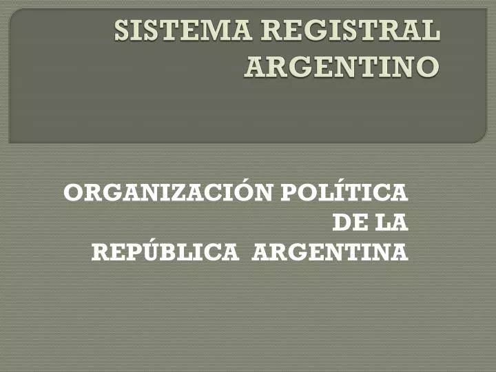 sistema registral argentino