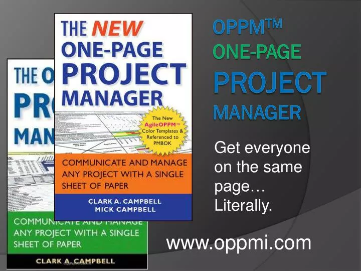 oppm tm one page project manager