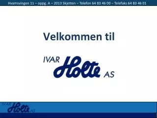 velkommen til