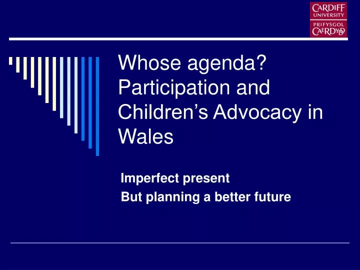 whose agenda participation and children s advocacy in wales