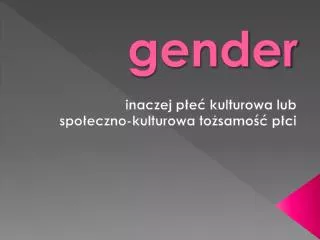 gender