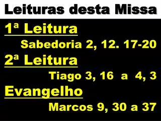 leituras desta missa