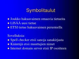 symbolitaulut
