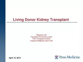 Living Donor Kidney Transplant