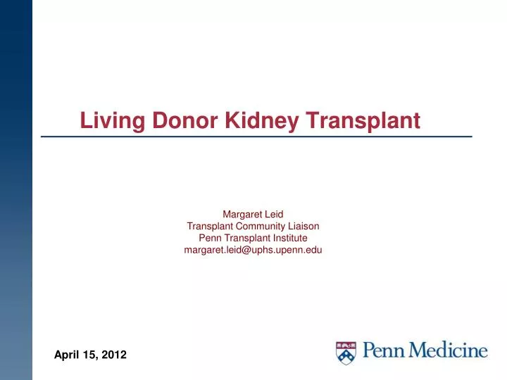 living donor kidney transplant