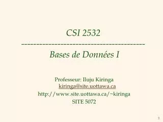 csi 2532 bases de donn es i
