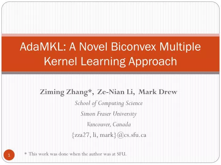 adamkl a novel biconvex multiple kernel learning approach