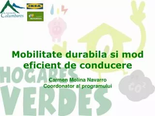 mobilitate durabila si mod eficient de conducere c armen molina navarro coordonator al programului