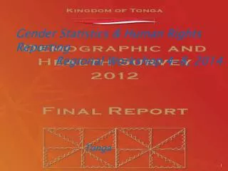 Gender Statistics &amp; Human Rights Reporting Regional Workshop 4-8, 2014