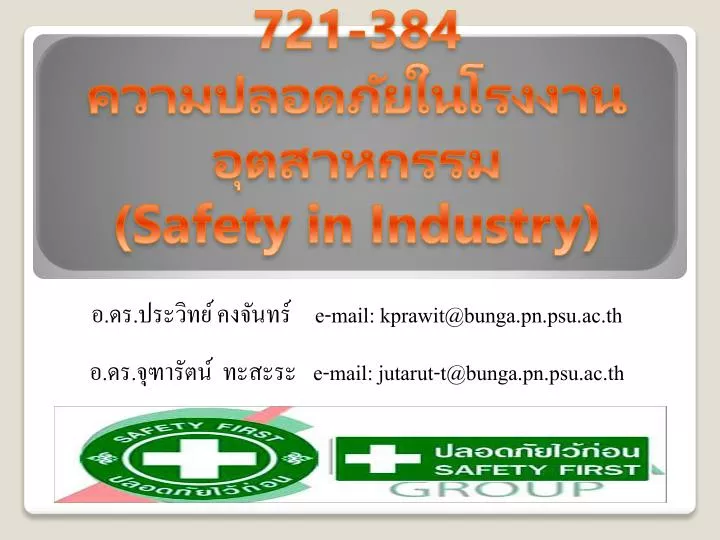 721 384 safety in industry