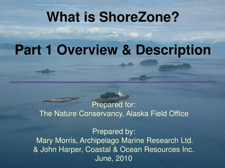 what is shorezone part 1 overview description