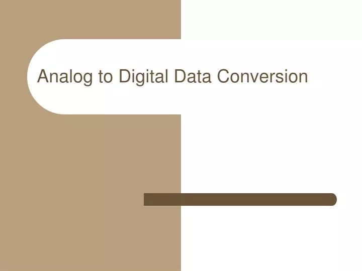 analog to digital data conversion
