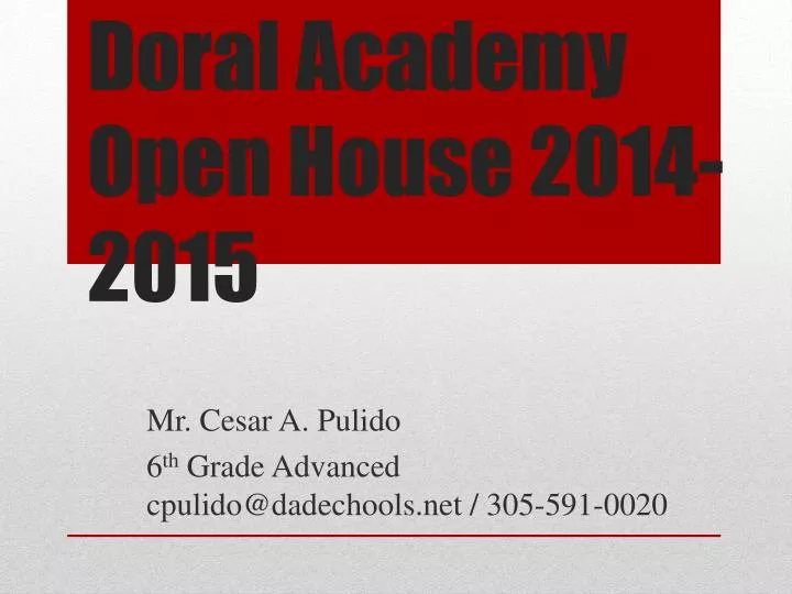 doral academy open house 2014 2015