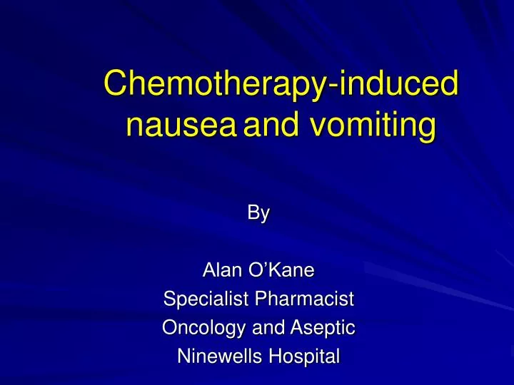 chemotherapy induced nausea and vomiting