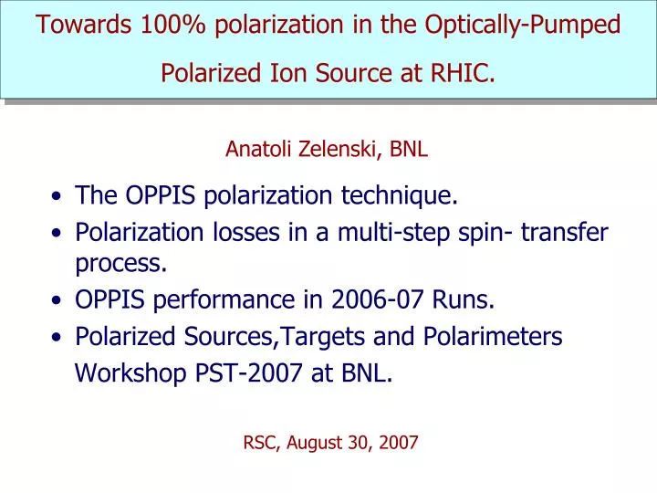 towards 100 polarization in the optically pumped polarized ion source at rhic