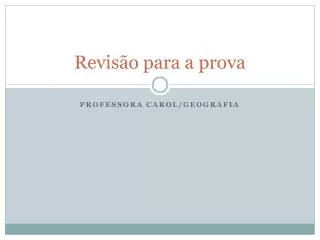 revis o para a prova