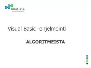 visual basic ohjelmointi