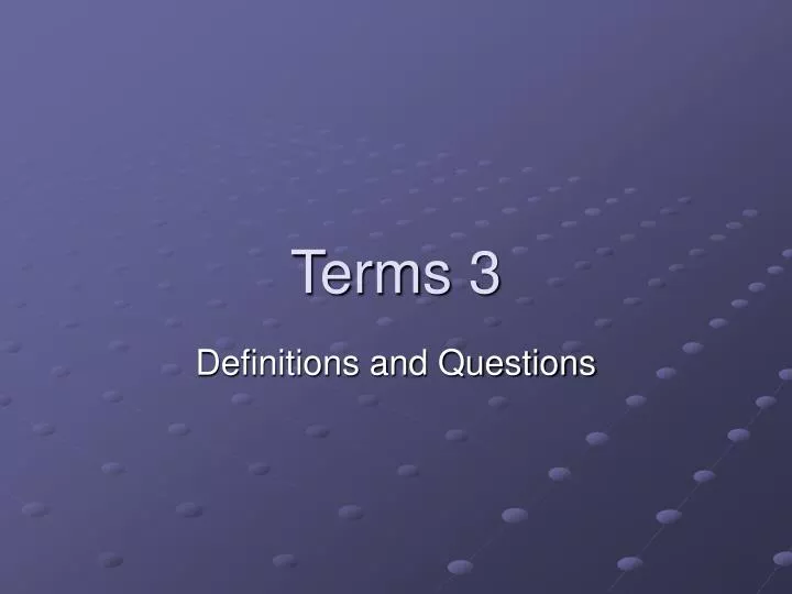 terms 3
