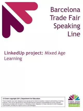 Barcelona Trade Fair Speaking Line