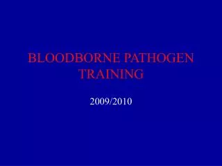 bloodborne pathogen training