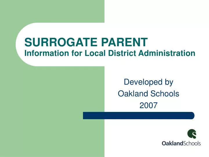 surrogate parent information for local district administration