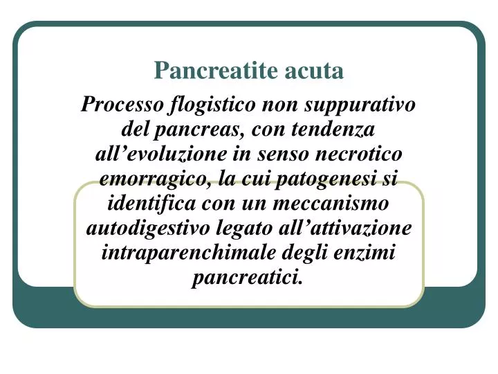 pancreatite acuta