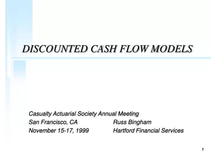 discounted cash flow models