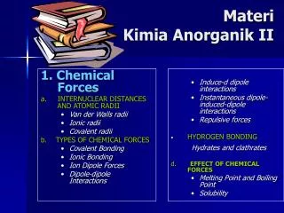 Materi Kimia Anorganik II