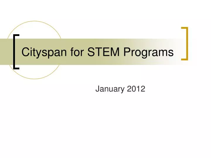 cityspan for stem programs