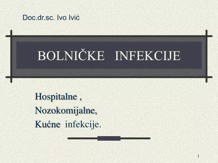 bolni ke infekcije