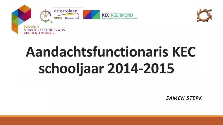 aandachtsfunctionaris kec schooljaar 2014 2015