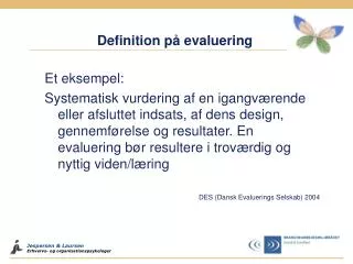 definition p evaluering