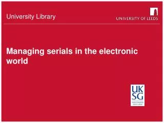 Managing serials in the electronic world