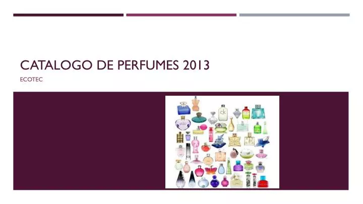 catalogo de perfumes 2013
