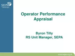 operator performance appraisal