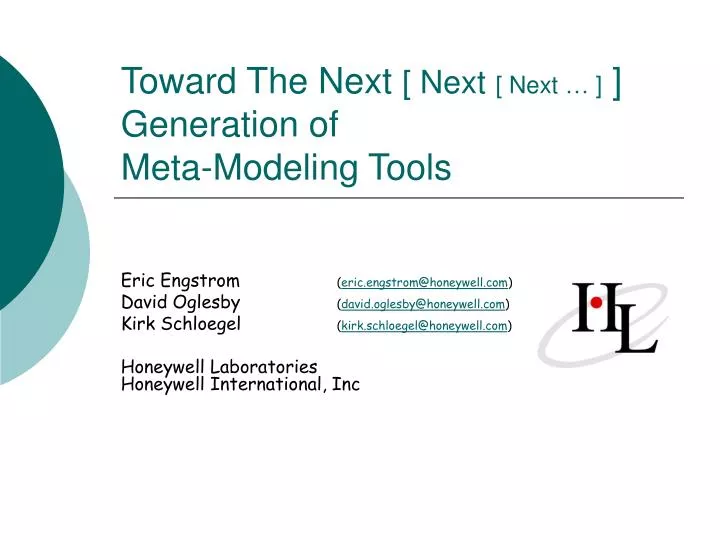 toward the next next next generation of meta modeling tools
