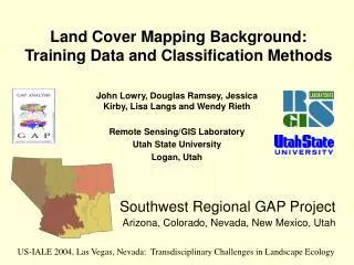 Land Cover Mapping Background: Training Data and Classification Methods