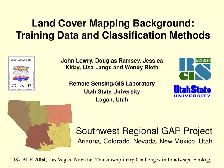 land cover mapping background training data and classification methods