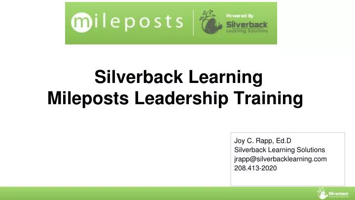 silverback learning mileposts leadership training